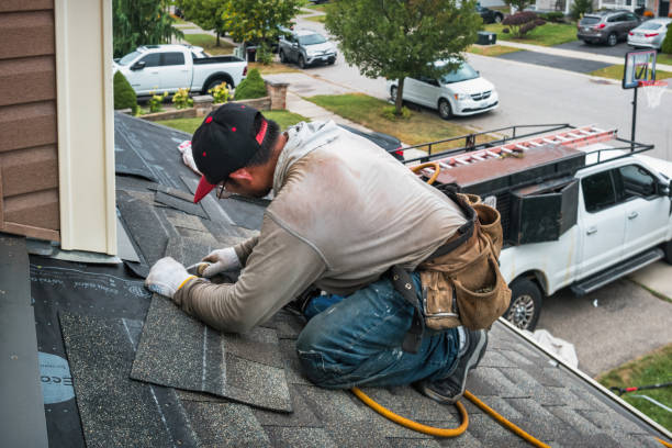 Professional Gutter Repair And Installation technician working in Sterling, OH
